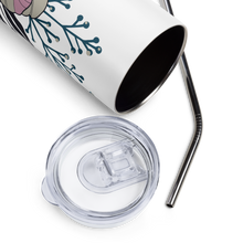 Load image into Gallery viewer, Pink & Blue Magnolia - Stainless steel tumbler