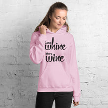 Load image into Gallery viewer, Less Whine More Wine - Black Graphic - Hoodie