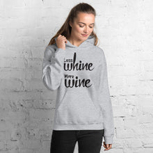 Load image into Gallery viewer, Less Whine More Wine - Black Graphic - Hoodie