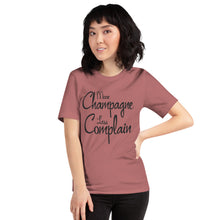 Load image into Gallery viewer, More Champagne Less Complain - Black Graphic - T-Shirt