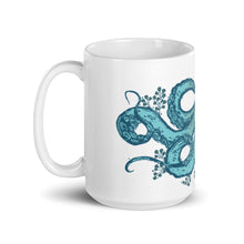 Load image into Gallery viewer, Ocean Blue Octopus - White glossy mug