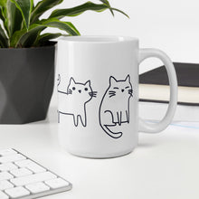 Load image into Gallery viewer, Cat Doodle - Big Print - 15 oz mug