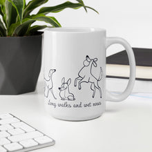 Load image into Gallery viewer, Long Walks & Wet Noses - Dog Doodle - 15 oz mug