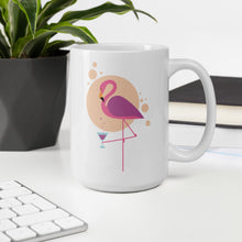 Load image into Gallery viewer, Flamingo Cocktail - White glossy mug
