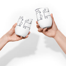 Load image into Gallery viewer, Cat Doodle - Wine tumbler