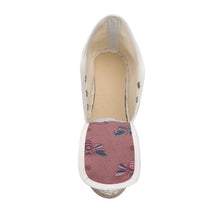 Load image into Gallery viewer, Dusty Pink Moth - Ladies Wedge Espadrilles
