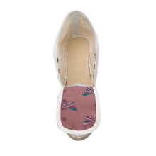 Load image into Gallery viewer, Dusty Pink Moth - Ladies Wedge Espadrilles
