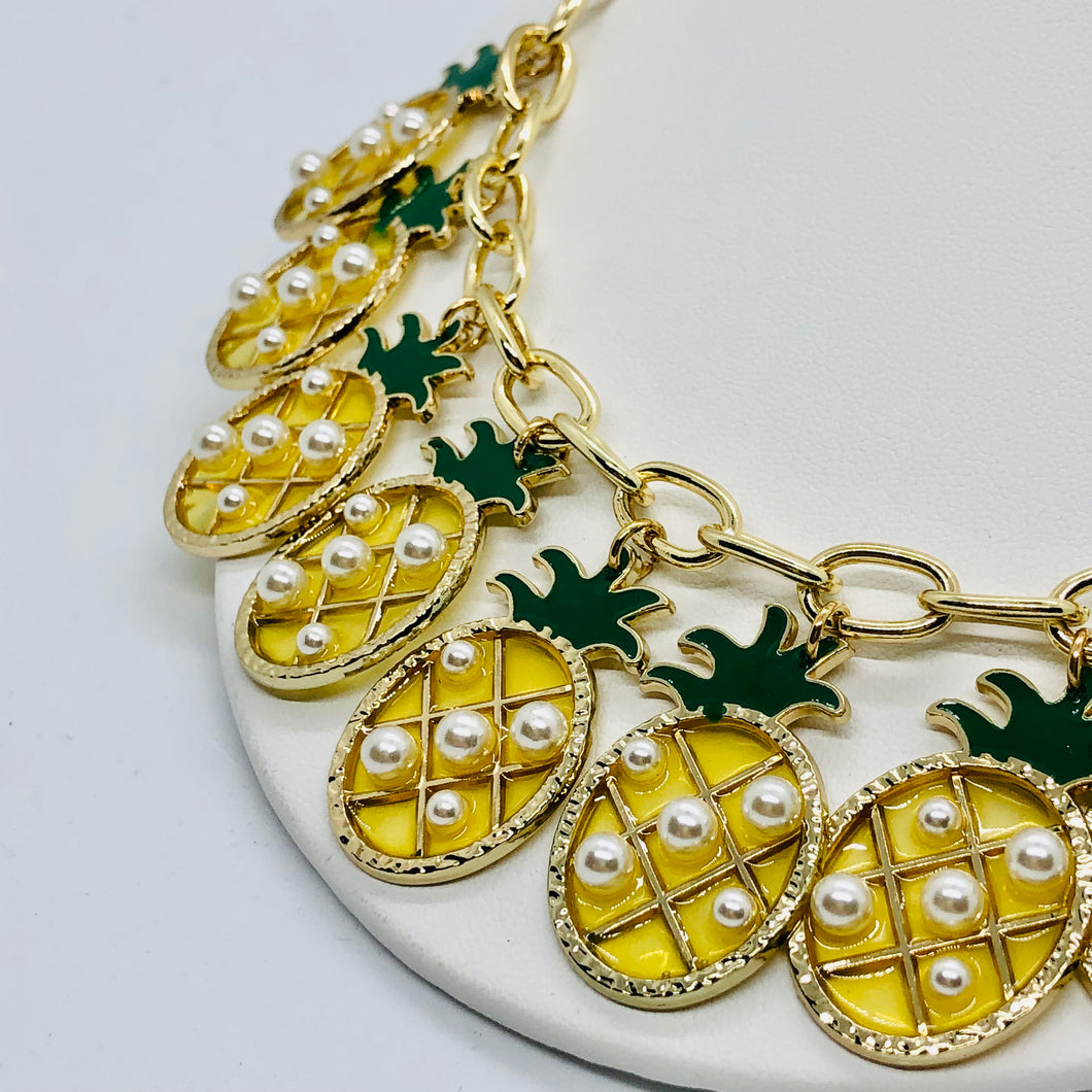 Pineapple Pearl  Necklace