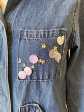 Load image into Gallery viewer, Green Scorpion - Reclaimed Denim Jacket - Wearable Art
