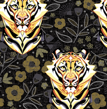 Load image into Gallery viewer, Tiger in the Garden - Plus Size Leggings
