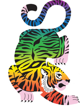 Load image into Gallery viewer, Prismatic Tiger Graphic - Youth heavy blend hoodie
