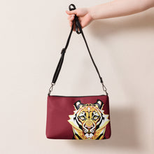 Load image into Gallery viewer, Tiger on Maroon - Crossbody bag
