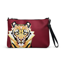Load image into Gallery viewer, Tiger on Maroon - Crossbody bag
