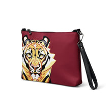 Load image into Gallery viewer, Tiger on Maroon - Crossbody bag
