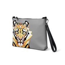 Load image into Gallery viewer, Tiger on Gray - Crossbody bag
