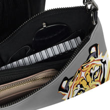 Load image into Gallery viewer, Tiger on Gray - Crossbody bag
