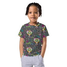 Load image into Gallery viewer, Rainbow Roar - Kids crew neck t-shirt
