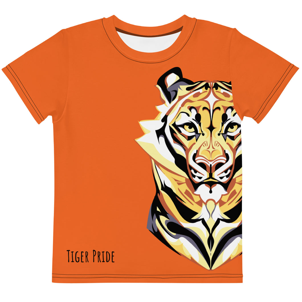 Tiger Pride - AOP Team Orange - Kids crew neck t-shirt