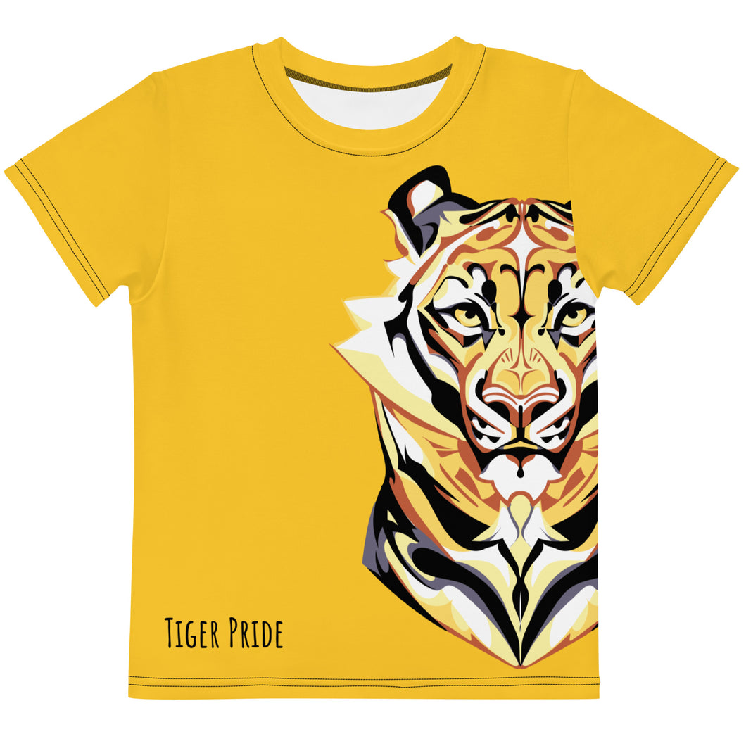 Tiger Pride - AOP Team Yellow - Kids crew neck t-shirt
