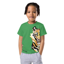 Load image into Gallery viewer, Tiger Pride - AOP Team Green - Kids crew neck t-shirt
