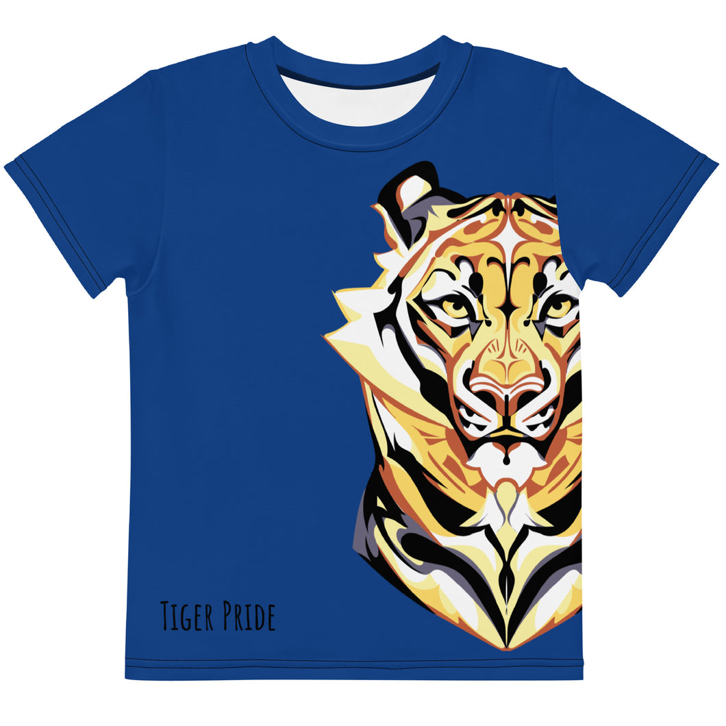 Tiger Pride -  AOP Team Blue - Kids crew neck t-shirt