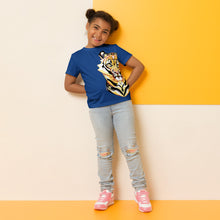 Load image into Gallery viewer, Tiger Pride -  AOP Team Blue - Kids crew neck t-shirt
