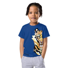 Load image into Gallery viewer, Tiger Pride -  AOP Team Blue - Kids crew neck t-shirt
