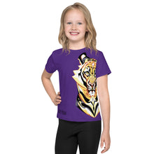 Load image into Gallery viewer, Tiger Pride - AOP Team Purple - Kids crew neck t-shirt
