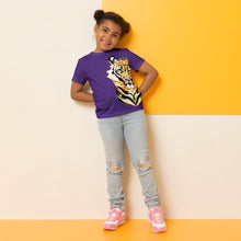 Load image into Gallery viewer, Tiger Pride - AOP Team Purple - Kids crew neck t-shirt
