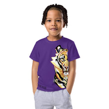Load image into Gallery viewer, Tiger Pride - AOP Team Purple - Kids crew neck t-shirt
