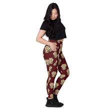 Load image into Gallery viewer, Tiger Maroon - Leggings with pockets - Regular and Plus Size
