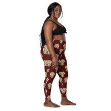 Load image into Gallery viewer, Tiger Maroon - Leggings with pockets - Regular and Plus Size
