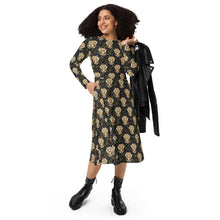Load image into Gallery viewer, Tiger in the Garden -  long sleeve midi dress
