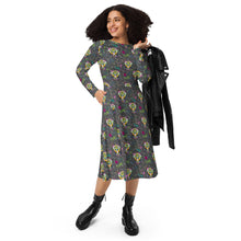 Load image into Gallery viewer, Rainbow Roar -  long sleeve midi dress
