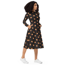 Load image into Gallery viewer, Star Tiger - long sleeve midi dress
