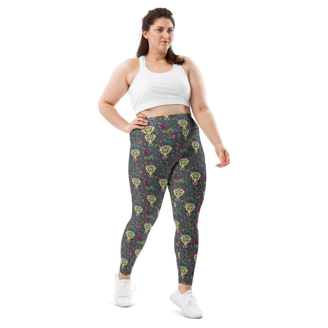 Rainbow Roar -  Plus Size Leggings