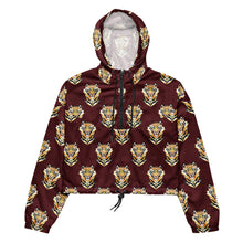 Load image into Gallery viewer, Maroon Tiger - Women’s cropped windbreaker
