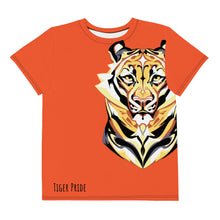 Load image into Gallery viewer, Tiger Pride - AOP Team Orange - Youth crew neck t-shirt

