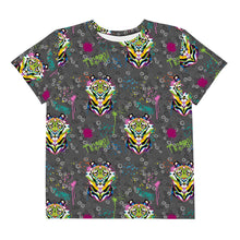 Load image into Gallery viewer, Rainbow Roar - Youth crew neck t-shirt
