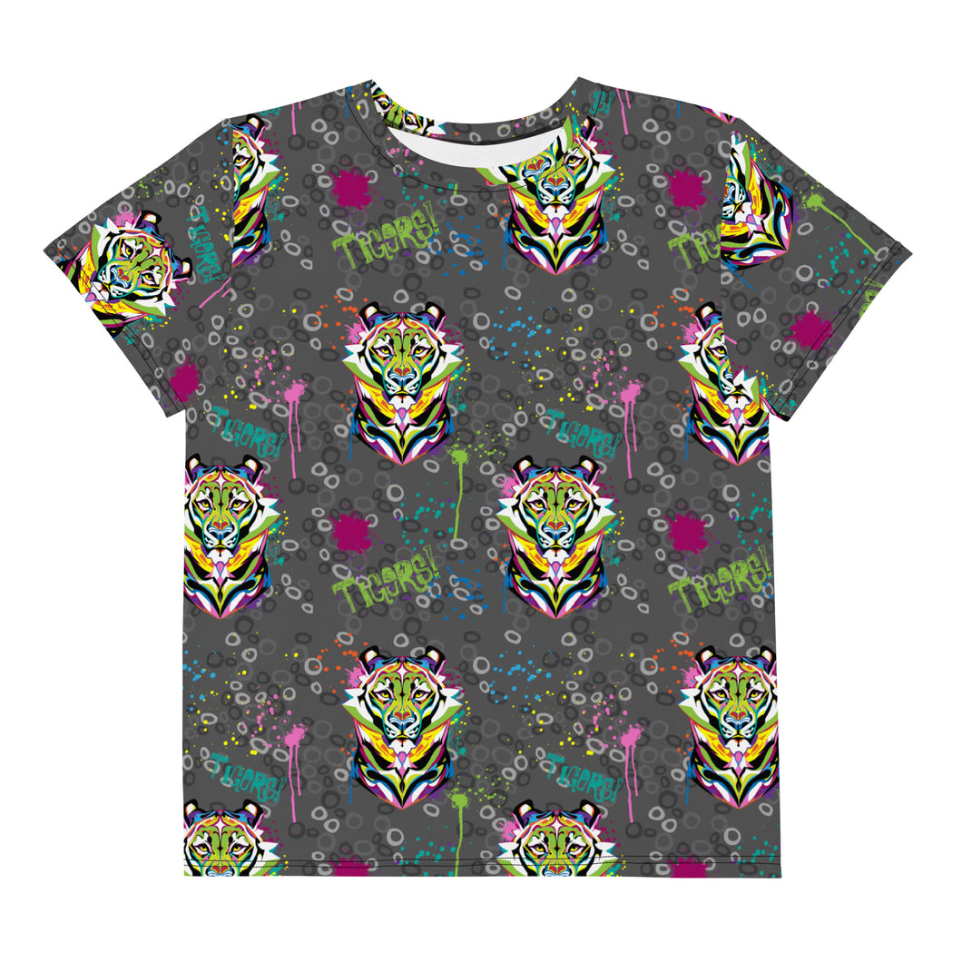Rainbow Roar - Youth crew neck t-shirt