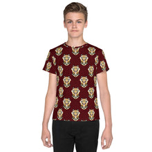 Load image into Gallery viewer, Tiger Maroon - Youth crew neck t-shirt
