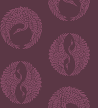 Load image into Gallery viewer, Crane Pendant - Wine - Capri Leggings
