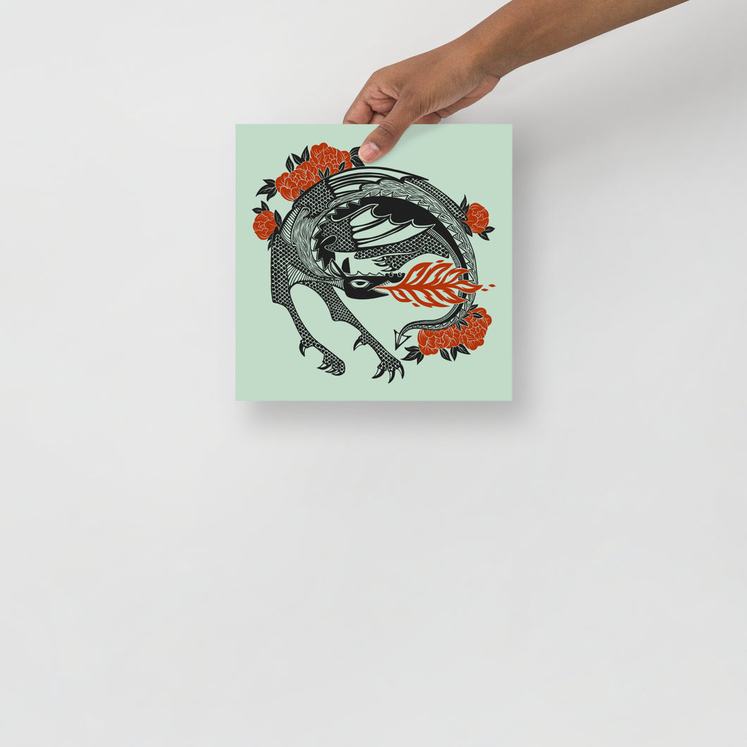 Rose Dragon - Poster