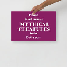 Load image into Gallery viewer, Do not summon Mythical Creatures - Poster
