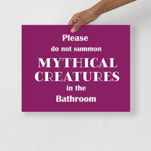 Load image into Gallery viewer, Do not summon Mythical Creatures - Poster
