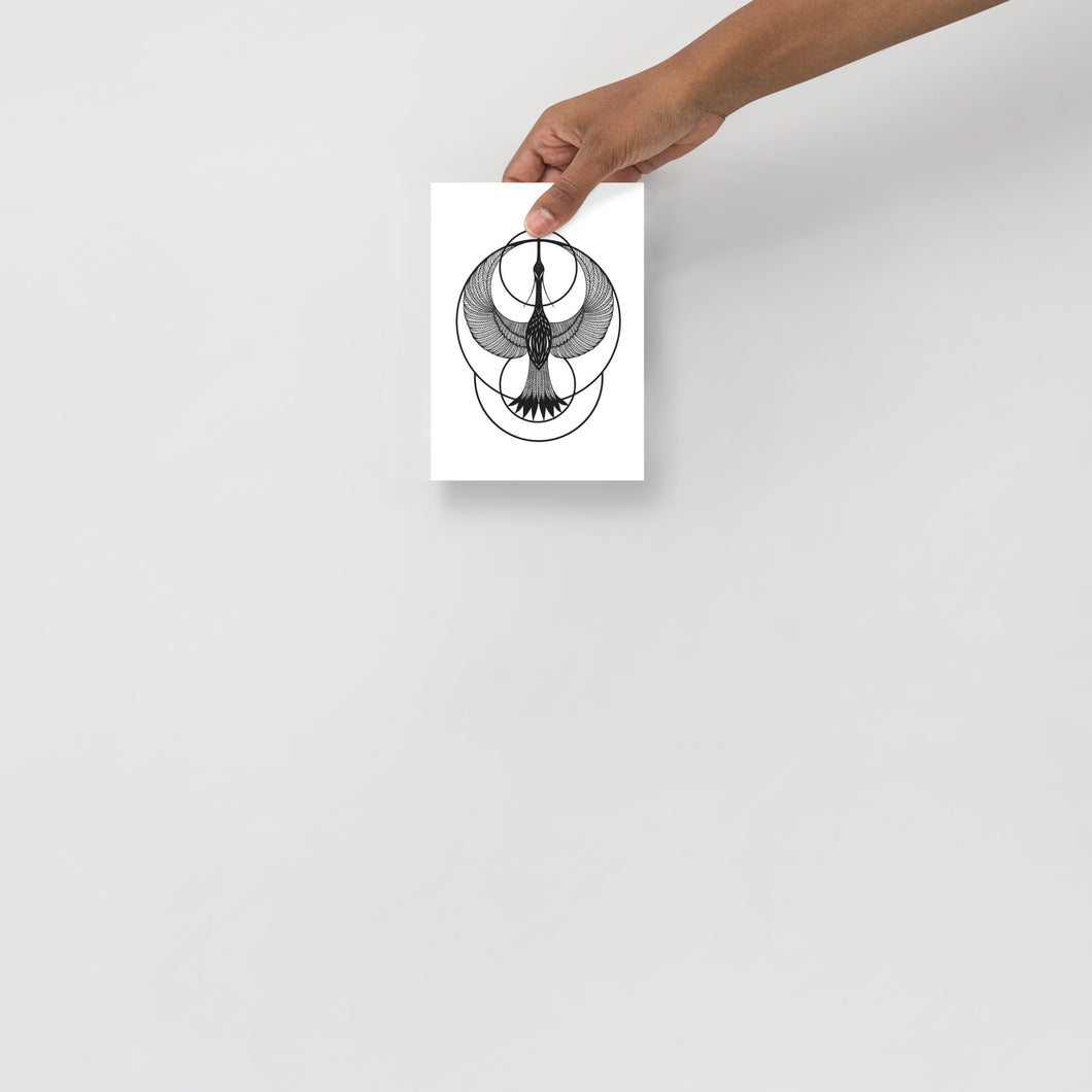 Crane in Flight - Poster