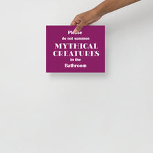 Load image into Gallery viewer, Do not summon Mythical Creatures - Poster
