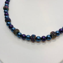 Load image into Gallery viewer, Midnight Sparkle Pearl Necklace
