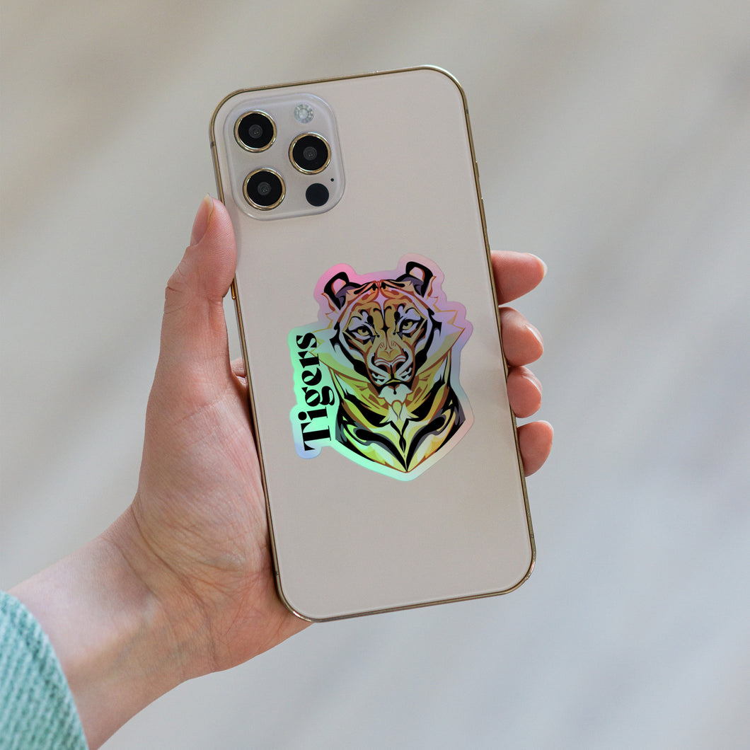 Full Face Tiger - Holographic stickers
