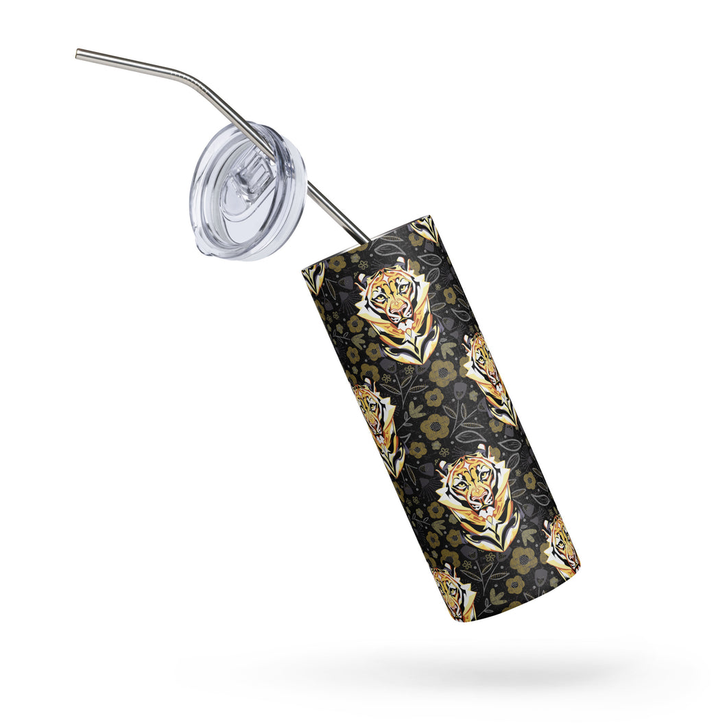 Tiger in the Garden - Stainless steel tumbler